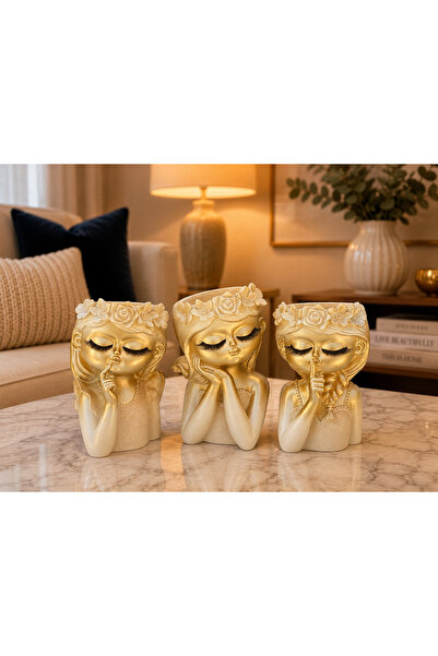 NO BRAND Set 3 vaze decorative moderne pentru decor interior