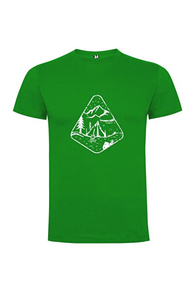 iLovePrints Mountain Camp Label Design Tshirt