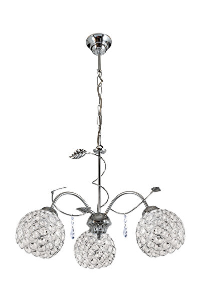 ARlight PDT 2045-3 N # Πολυφωτο Νικελ με Μπαλιτσες Κρυσταλλα 3xε14 0101437
