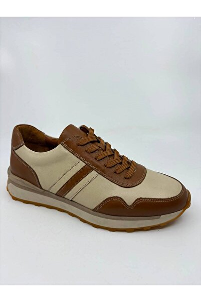 Papuccu Beige Men's Leather Shoes