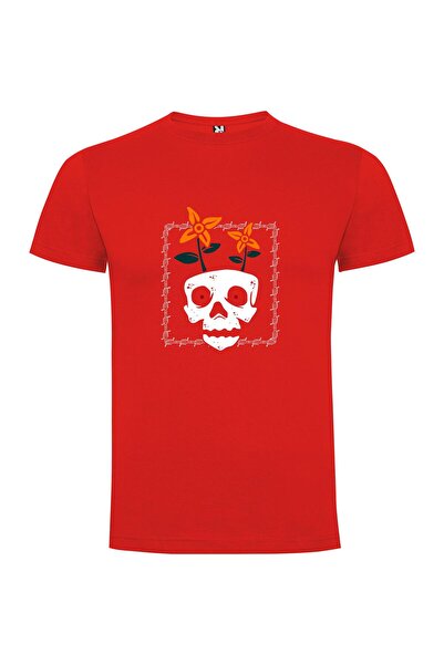iLovePrints Flower Skull Design Tshirt