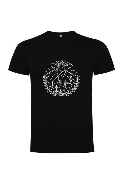 iLovePrints Mountain Ink Sketch Tshirt