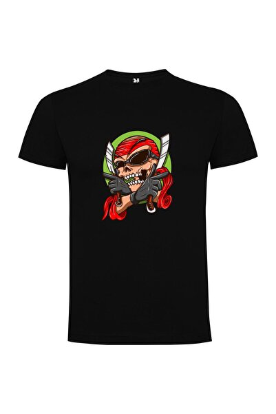 iLovePrints Pirate Skull Illustration Tshirt