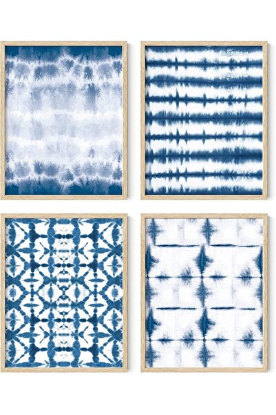 ESSESORIES Abstract Blue Navy Blue Modern Paintings Aesthetic Poster Wall Art...