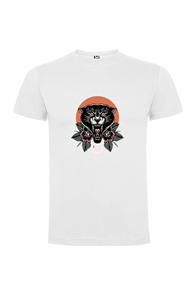iLovePrints Black Panther's Floral Moon Tshirt