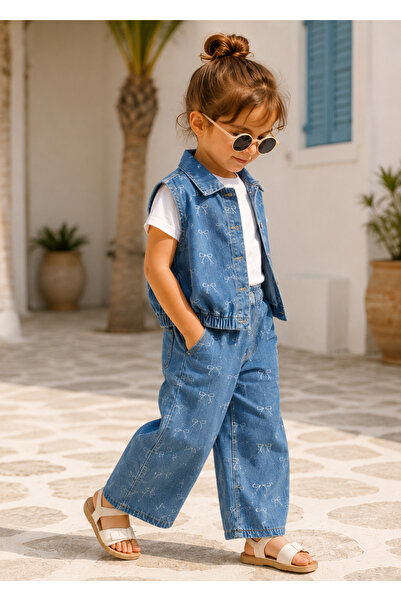 Babylory Kdis Store Kız Çocuk Kurdaleli Yelek