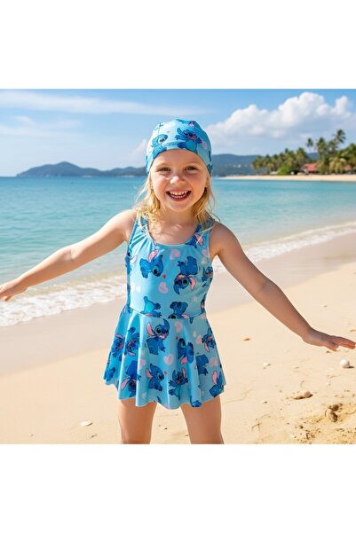 milay's life home collections kız çocuk etekli boneli mayo bikini