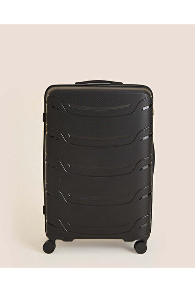 REDTAG Black 24 Inch Hard Luggage With Tsa Lock