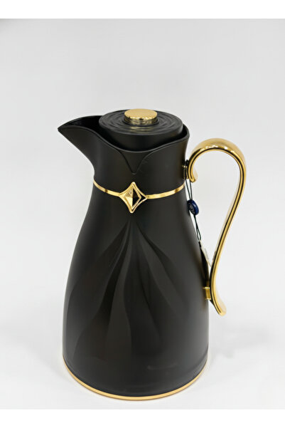 Urbanza Luxury Black Vacuum Flask 1L – Double Wall Insulated Thermos Jug with...