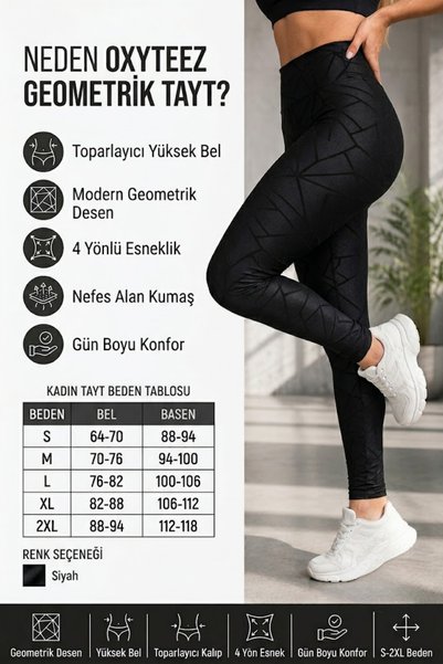 Oxyteez Women's Leggings, Stretchy Knitted, Patterned, Black
