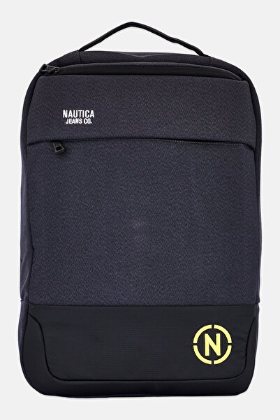 Nautica Men Brand Logo Backpack, Drak Grey