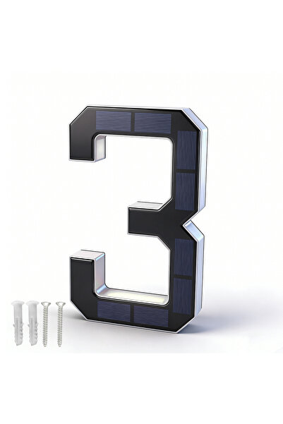 Choice 3 12CM Solar House Number Lights House Sign Light Sensor Led Sign Sola...