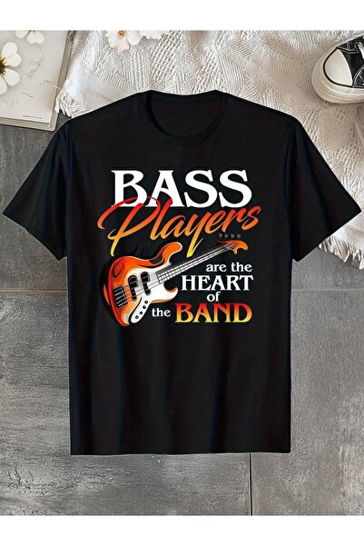 LİNA06 [تي شيرت بطبعة باس] تي شيرت رجالي بطبعة 'Bassist Is Soul of the Band' ...