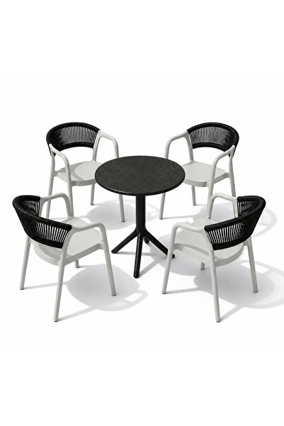 Saray Home Σετ (5 τεμάχια) Τραπέζι με 4 Καρέκλες 60x60x70 Clelia GRDCLELIA-TB...