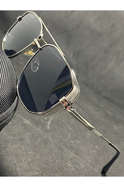 Sunglasses Ochelari de Soare Premium Aviator Geometric cu Protecții Laterale ...