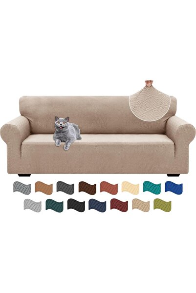 Dotail Husă elastică pentru canapea cu 3 locuri, 235 x 110 x 110 cm, Jacquard...
