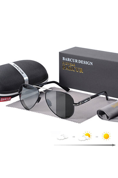 Choice6 BARCUR Original SilverPHC BARCUR Men Sunglasses Pilot Polarized Sun g...