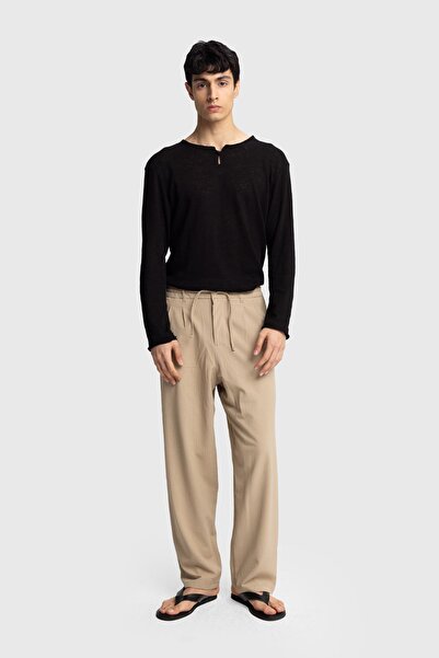 Hiccup GIESTO Pantaloni bărbătești din bumbac, tricot, croi larg