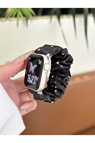 Choice1 38 40 41 42-S10 سوار معصم أسود مطاطي قابل للتمدد لجميع أنواع الساعات،...
