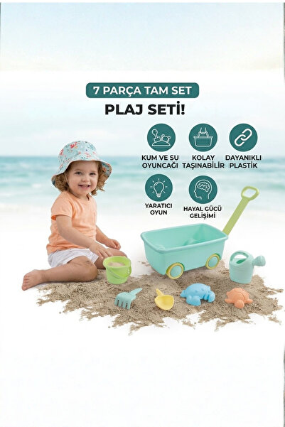 St Morritz welcomein Oyuncak 18 Ay ve Üzeri Çocuklar İçin 7 Parça Plaj Oyun S...