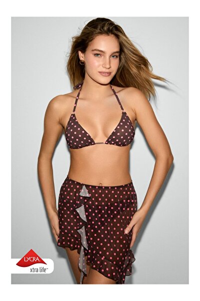 Kom Toyka Puan Patterned Triangle Bikini