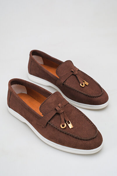 SENASTİL M01 Daily Wearable Women's Suede Loafer Comfort Sole Shoes