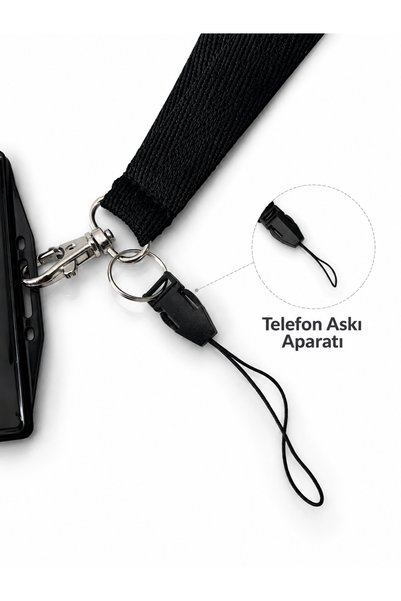 RZ RY ZAGA Id Badge Holder Black Color Cotton Neck Lanyard Neck Strap Lanyard Phone Strap Lanyard Attachment Id Card Id Lanyard