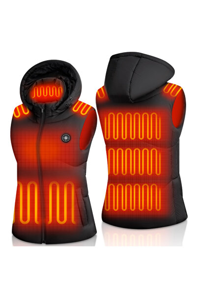Dotail Vestă încălzită pentru femei, cu 15 zone de încălzire, o baterie exter...