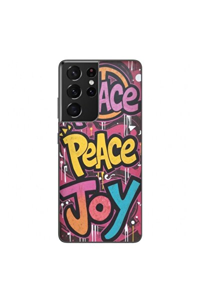 OEM Husa compatibila cu Samsung Galaxy S21 Ultra Silicon Gel Tpu Model Peace ...
