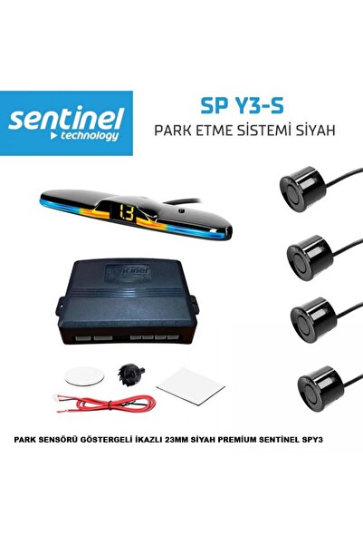 Sentinel PARK SENSÖRÜ GÖSTERGELİ İKAZLI 23MM SİYAH PREMİUM