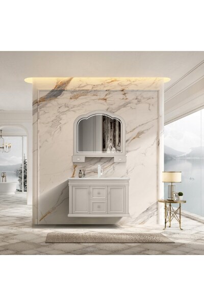 Havona HARMONIA – set de mobilier de baie din lemn masiv 1200 × 595 × 725, cu...