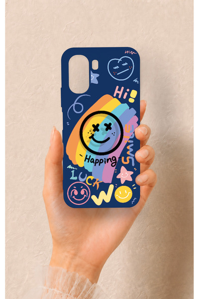 Vip Case Oppo A6T Uyumlu Happing Smile Desenli Silikon Kılıf