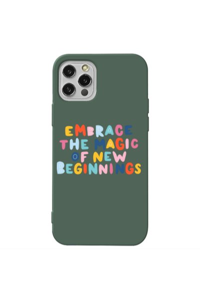 Other Apple iPhone 12 Pro Embrace Dark Green Colored Silicone TPU Θήκη