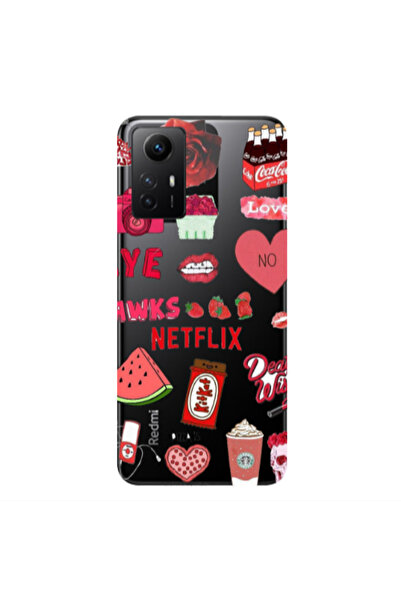 Other Xiaomi Redmi Note 12s pizza is my valentine Transparent Silicone TPU Θήκη