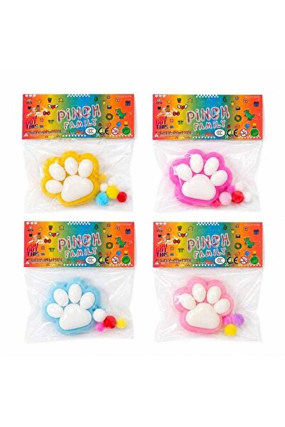 Generic 4 PCS Cat Paw Squishy Toy Set (3+1 Free) Soft Sensory Fidget Toy Stre...