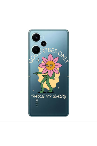Other Xiaomi Poco F5 Good Vibes Only Transparent Silicone TPU Θήκη