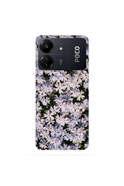 Other Xiaomi Poco C65 Flowers white Transparent Silicone TPU Θήκη