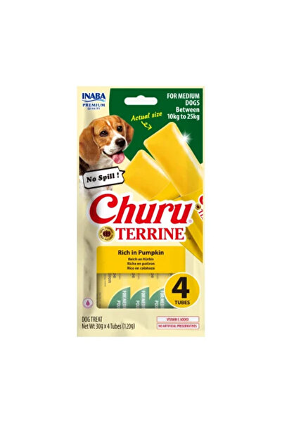 Inaba Churu Terrine Λιχουδιές Κολοκύθας για Μεσαίου Μεγέθους Σκύλους 30γρ x 4