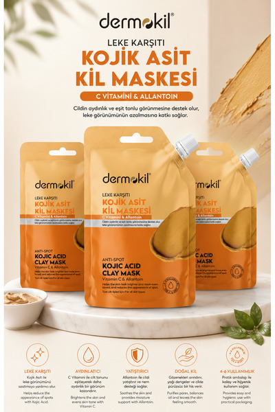 Dermokil Anti-Blemish Kojic Acid Clay Mask 3X30 ml