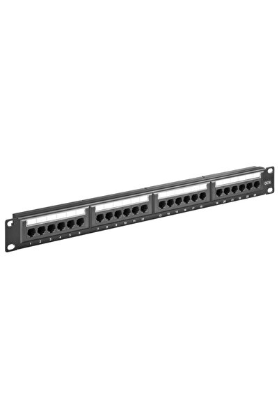 goobay Πάνελ διανομής 93866 19 "/1U, 24 θύρες, CAT 6 UTP, μαύρο