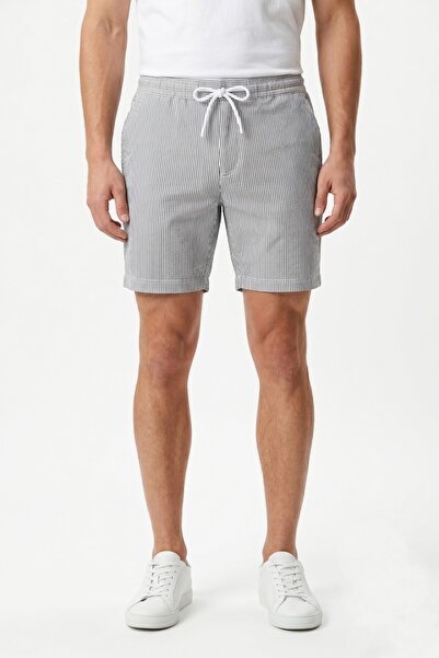 BAGLAN Men's Striped Shorts with Pockets Bgl-St05575