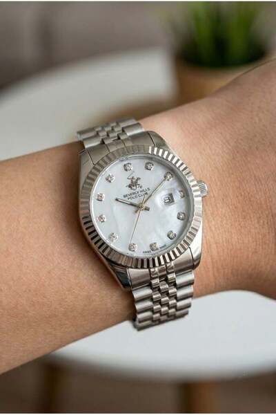 Beverly Hills Polo Club Silver Round Case Women's Wristwatch |   30 mm Steel ...