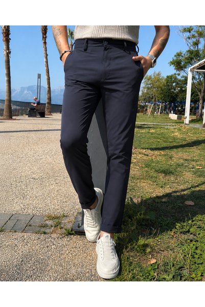 higo Men's Spandex Lycra Double Leg Premium Trousers