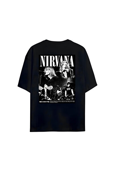 Grafftee Clothing Nirvana Unisex Pamuklu Tişört | Özel Nirvana Tasarımlı Yüks...
