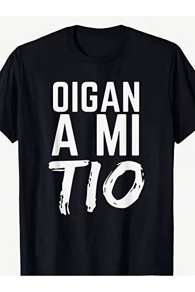 17TAKI 1pc Men's & Women's Round Neck T-Shirt Black Slogan Suitable for Mothe...