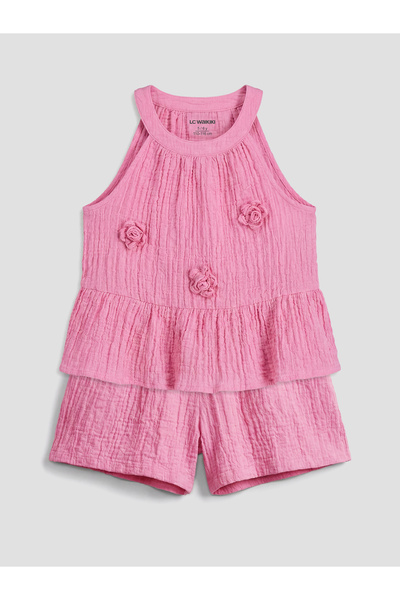 LC Waikiki Set de pantaloni scurți pentru fete cu prindere la gât