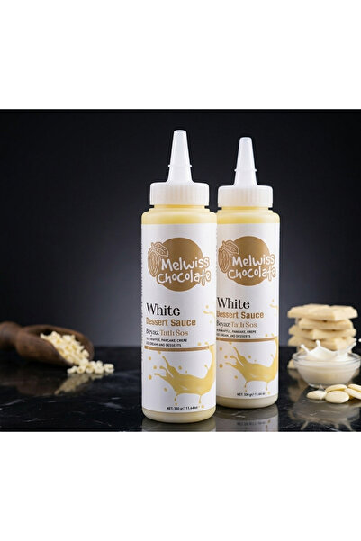 Melwiss Chocolate 2'Li Beyaz Tatlı Sos 330gr Waffle & Krep & Pankek sosu