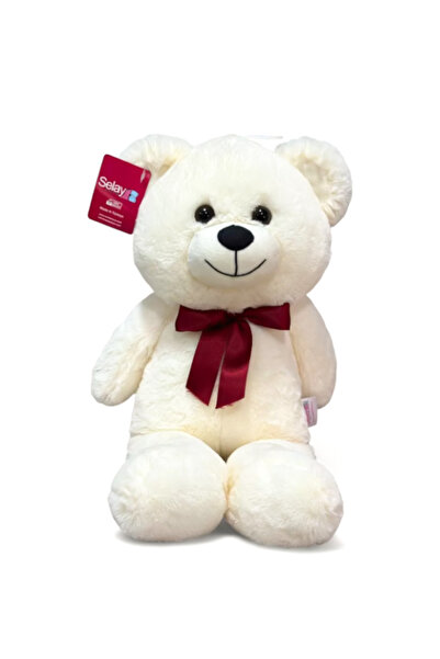SELAY TOYS دمية دب قطيفة فضفاضة بلون إكرو 46 سم 4564