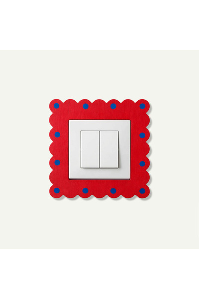 PureText WavyHaus | Hikari Dotty El Yapımı Priz ve Anahtar Çerçevesi | 14x14c...