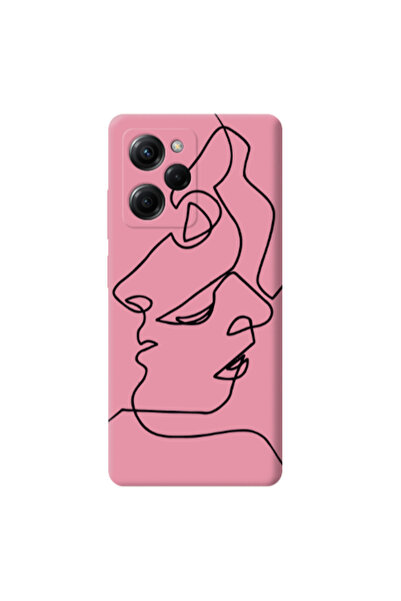 Other Xiaomi Poco X5 Pro intertwined Pink Colored Silicone TPU Θήκη